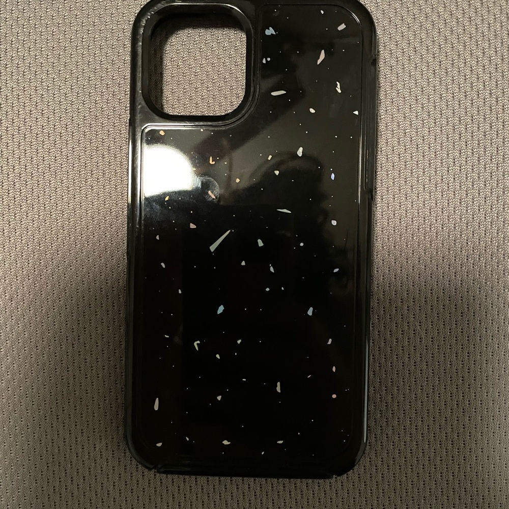iPhone 12 Otterbox black speckle case unused